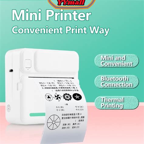Jual MALL [Ready Stock] COD Mini Printer Portable Thermal Printer Pocket Printer Wireless ...