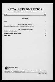 Acta Astronautica 1993: Vol 31 Table of Contents PDF Download