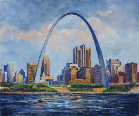 Saint Louis Skyline 2 Painting by Irek Szelag - Fine Art America