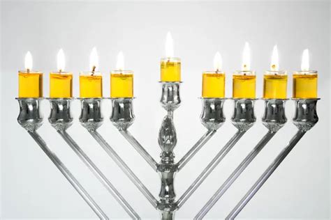 Hanukkah Menorah / Hanukkah Candles — Stock Photo © slidezero #7542042