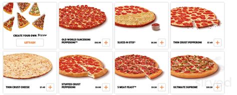 Little Caesars Pizza menu in Long Beach, California, USA