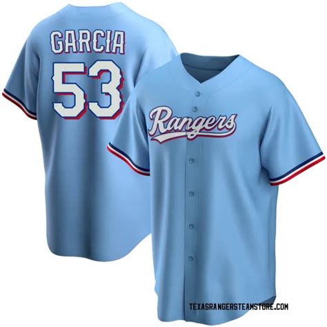 Texas Rangers Adolis Garcia Light Blue Replica Youth Alternate Player Jersey S,M,L,XL,XXL,XXXL,XXXXL