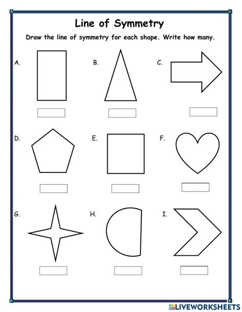 Line of Symmetry | Symmetry worksheets, Symmetry, Geometry worksheets