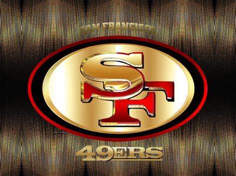 San Francisco 49ers Logo on Wooden Background