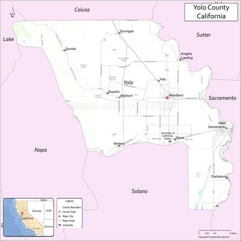 Yolo County, California Map