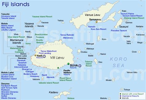 Tavarua Fiji Map