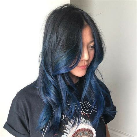 Pin by Jodi Bieler on cool hair ideas | Blue ombre hair, Dark blue hair ...