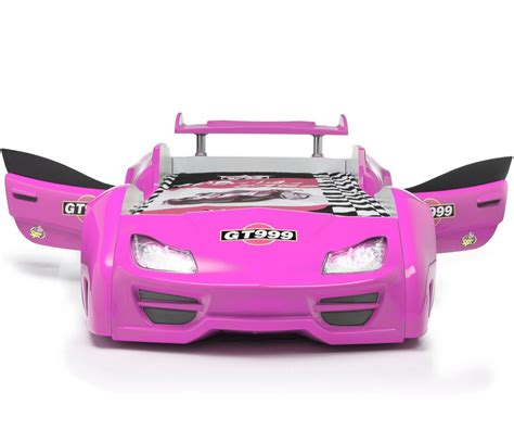 GT999 Pink Lighted Race Car Bed - CB Furniture