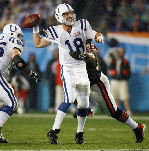 Super Bowl XLI MVP Peyton Manning of the Indianapolis Colts, center ... | Peyton manning, Super ...