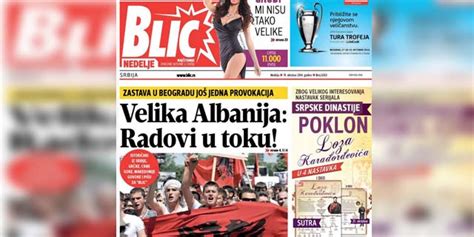 Gazeta serbe Blic: “Shqipëria e Madhe, punimet në vazhdim” – PORTALB