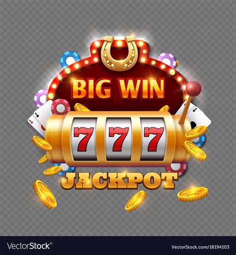 Big win lottery casino isolated on transparent Vector Image