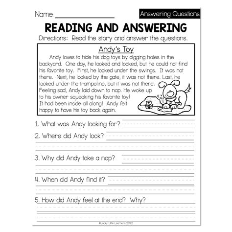 Reading And Answering Questions Reading Comprehension Strate