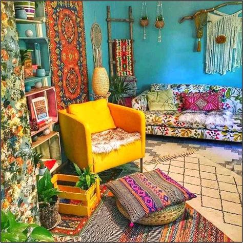 Bohemian Style Living Room Dyi - Living Room : Home Decorating Ideas # ...