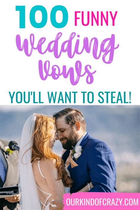 100 Funny Wedding Vows You Can Steal & Tips to Write Your Own