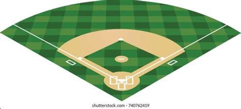 Baseball Field Vector Illustration Stock Vector (Royalty Free) 739256704