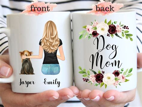 Custom Dog Mom Mug, Personalized Dog Lover Gift, Dog Mom Gift, Dog ...