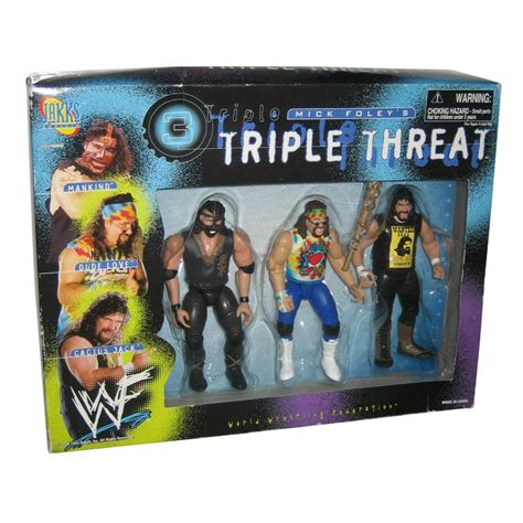 WWE Mick Foley's Triple Threat 3 Pack WWF Figure Set - (Mankind / Dude ...