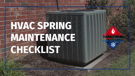 HVAC Spring Maintenance Checklist - Martens Heating & Cooling