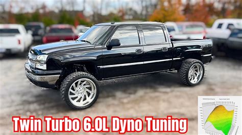 Dyno tuning a TWIN TURBO 6.0L 2006 Silverado on JTX Forged! - YouTube