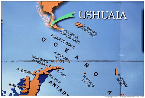 Map displaying the Islas Malvinas Argentinas. (Photo ID 16718-ushuaia)