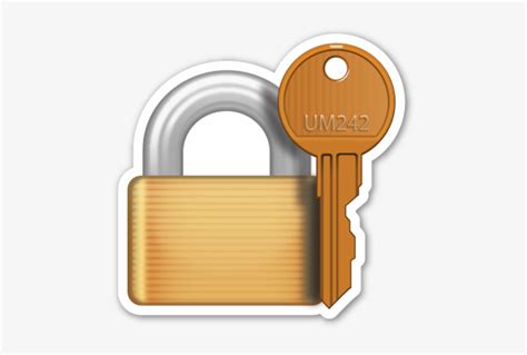 Closed Lock With Key - Lock And Key Emoji Png - 480x478 PNG Download - PNGkit