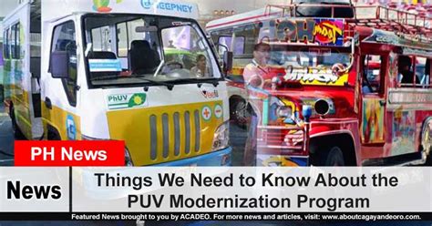 Things We Need to Know About the PUV Modernization Program