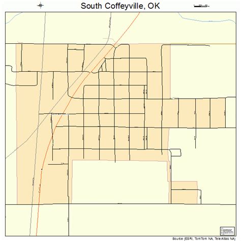 South Coffeyville Oklahoma Street Map 4068600