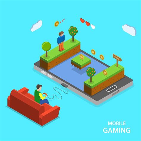 Mobile gaming flat isometric design 1221988 Vector Art at Vecteezy