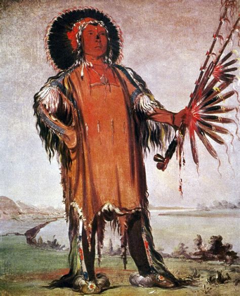 Posterazzi: Catlin Mandan Chief 1832 Nwolf Chief Mandan Canvas 1832 By George Catlin Rolled ...