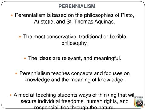 Perennialism Philosophies of education