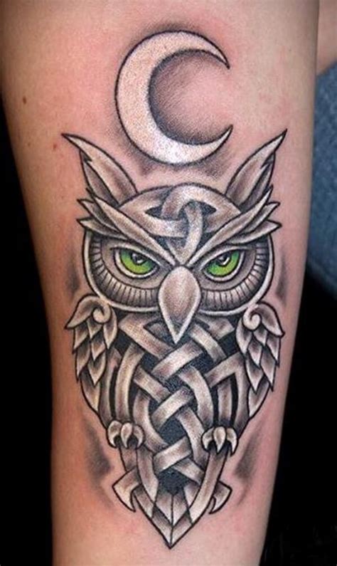 12+ Adorable Owl and Moon Tattoo Ideas | PetPress