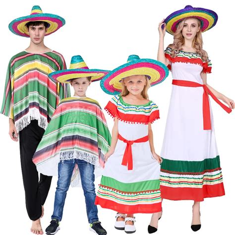 Hot Selling Newest Festival Party COS Halloween Mexico Dress Color ...