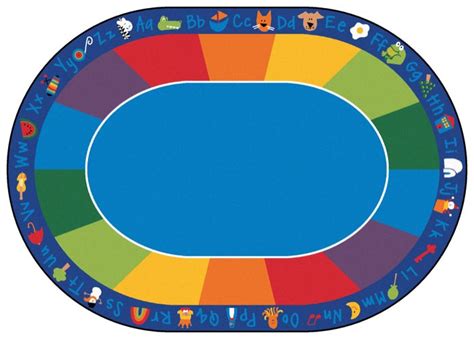 Carpets for Kids Fun With Phonics Alphabet Classroom Circle Time Rug, 8 ...