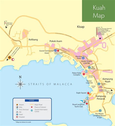 Kuah tourist map - Ontheworldmap.com