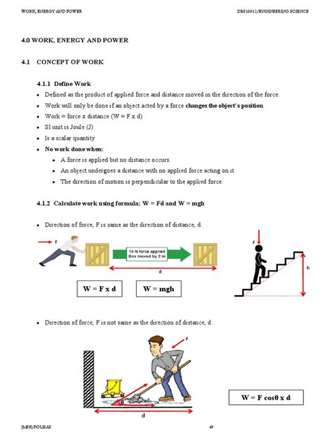 Work, Energy and Power | PDF | Potential Energy | Renewable Energy