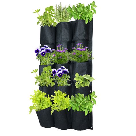 Pri Gardens Hanging Vertical Wall Planter for Herbs & Plants, W 20" x H 37" - Walmart.com