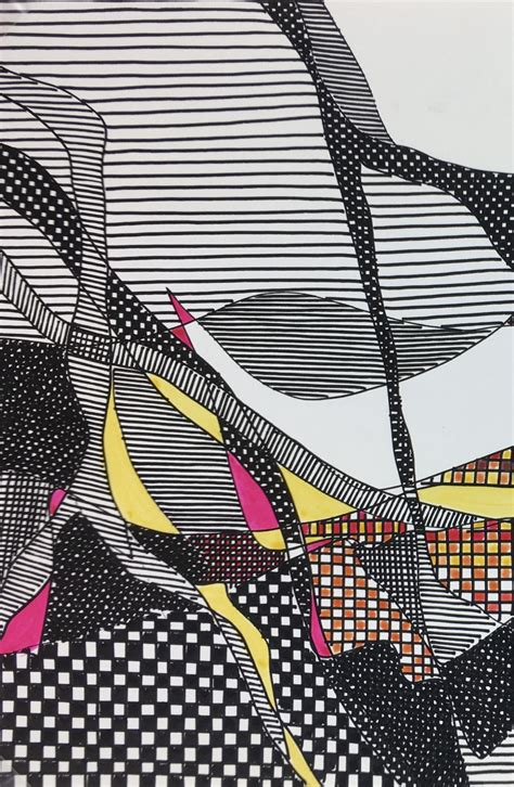 Abstract Modern Original Art - Geometric Horizon, Dedd, 1980s ...