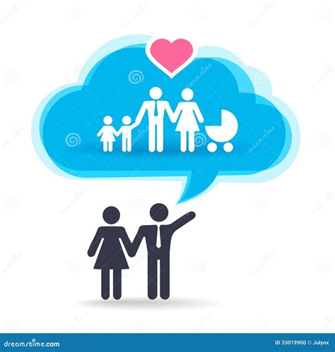 Dream - Happy Family with Three Children Stock Vector - Illustration of happy, dreaming: 33019900