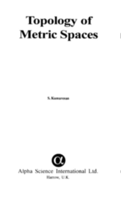 SOLUTION: Topology of metric space by s kumarsen - Studypool