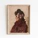 Vintage Woman Portrait Downloadable Print French Art Print - Etsy