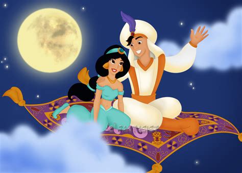 Aladdin and Jasmine Background Image for Phone - Cartoons Wallpapers