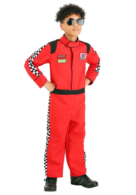 Red Racer Jumpsuit Kid's Costume | Uniform Costumes