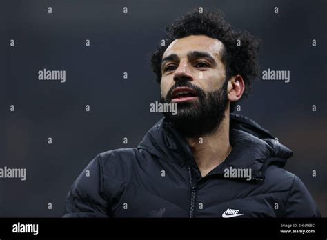 Milan, Italy. 16th Feb, 2022. Mohamed Salah of Liverpool FC celebrates the victory after the ...