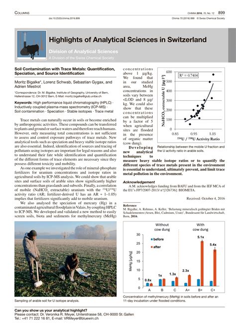 (PDF) Soil Contamination with Trace Metals: Quantification, Speciation, and Source Identification