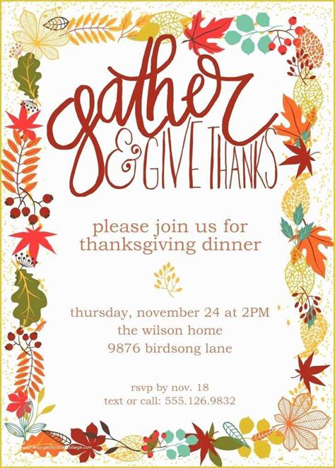 Free Thanksgiving Invitation Templates Of Best 25 Thanksgiving Invitation Ideas On Pinterest ...