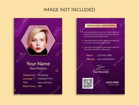 Premium Vector | Creative vertical business id card template