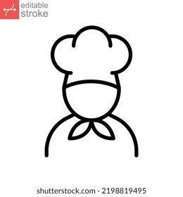 Chef Icon Cook Logo Outline Style Stock Vector (Royalty Free ...