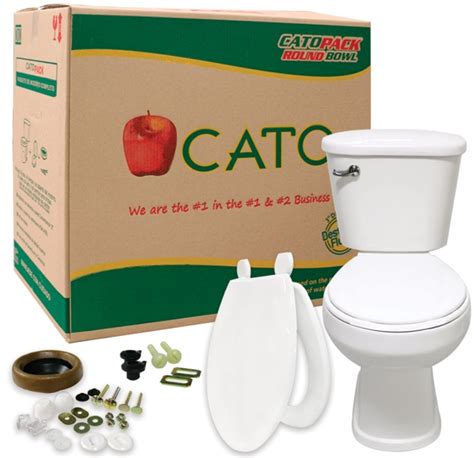 Cato J0052013120 Toilet, Round Bowl, 1.6 gpf Flush, 15 in H Rim, White ...