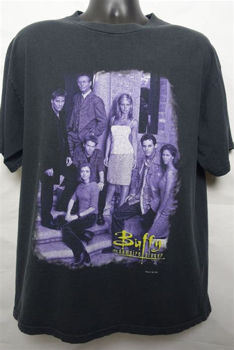 1999 Buffy the Vampire Slayer Vintage T Shirt - Buffy Cast: Angel Willow Oz Xander Cordelia ...