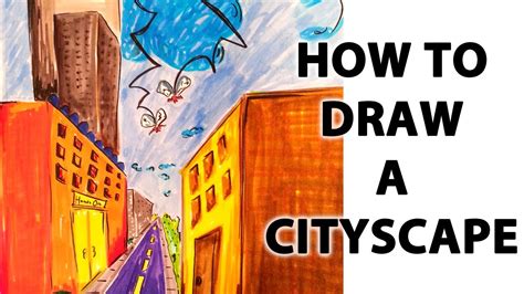 How To Draw a Cityscape in Perspective - YouTube